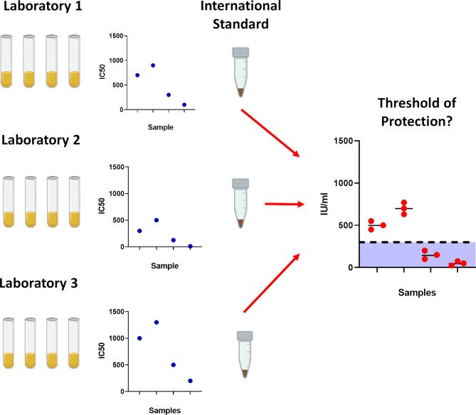 Standardising neutralisation assays across laboratories