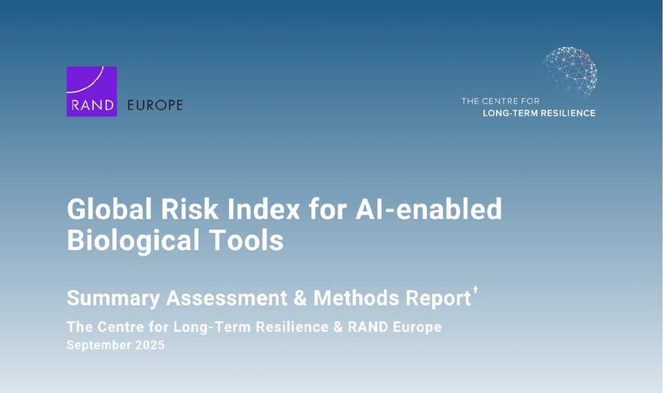 Global Risk Index for AI-enabled Biological Tools report cover