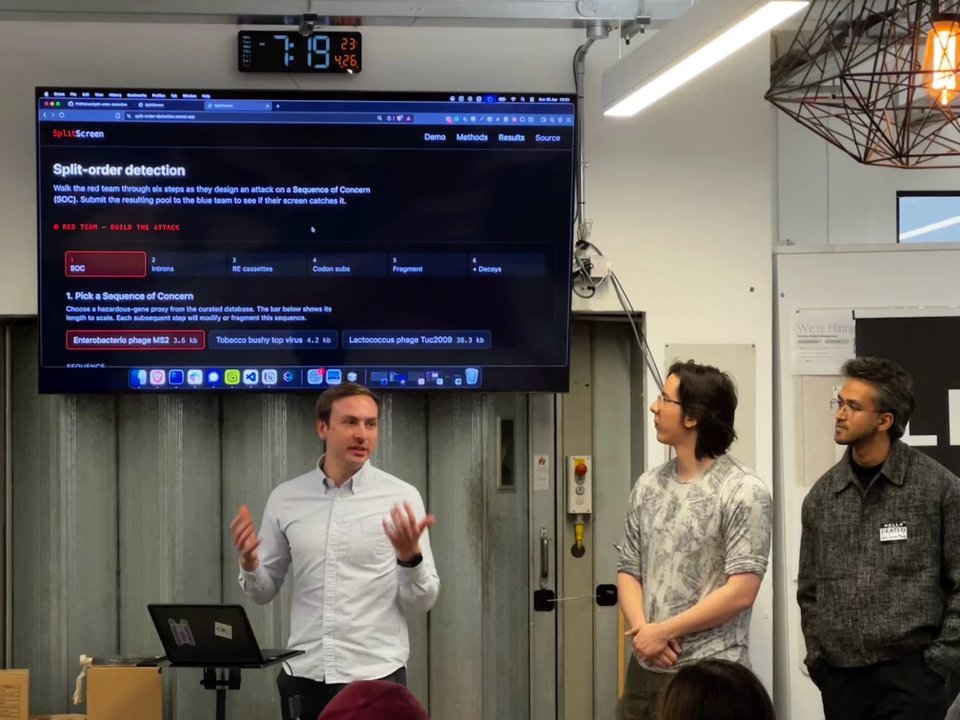 Presenting SplitScreen at the AI x Bio hackathon